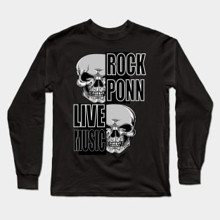 Rock Ponn Live Music tee design birthday gift graphic Long Sleeve T-Shirt
